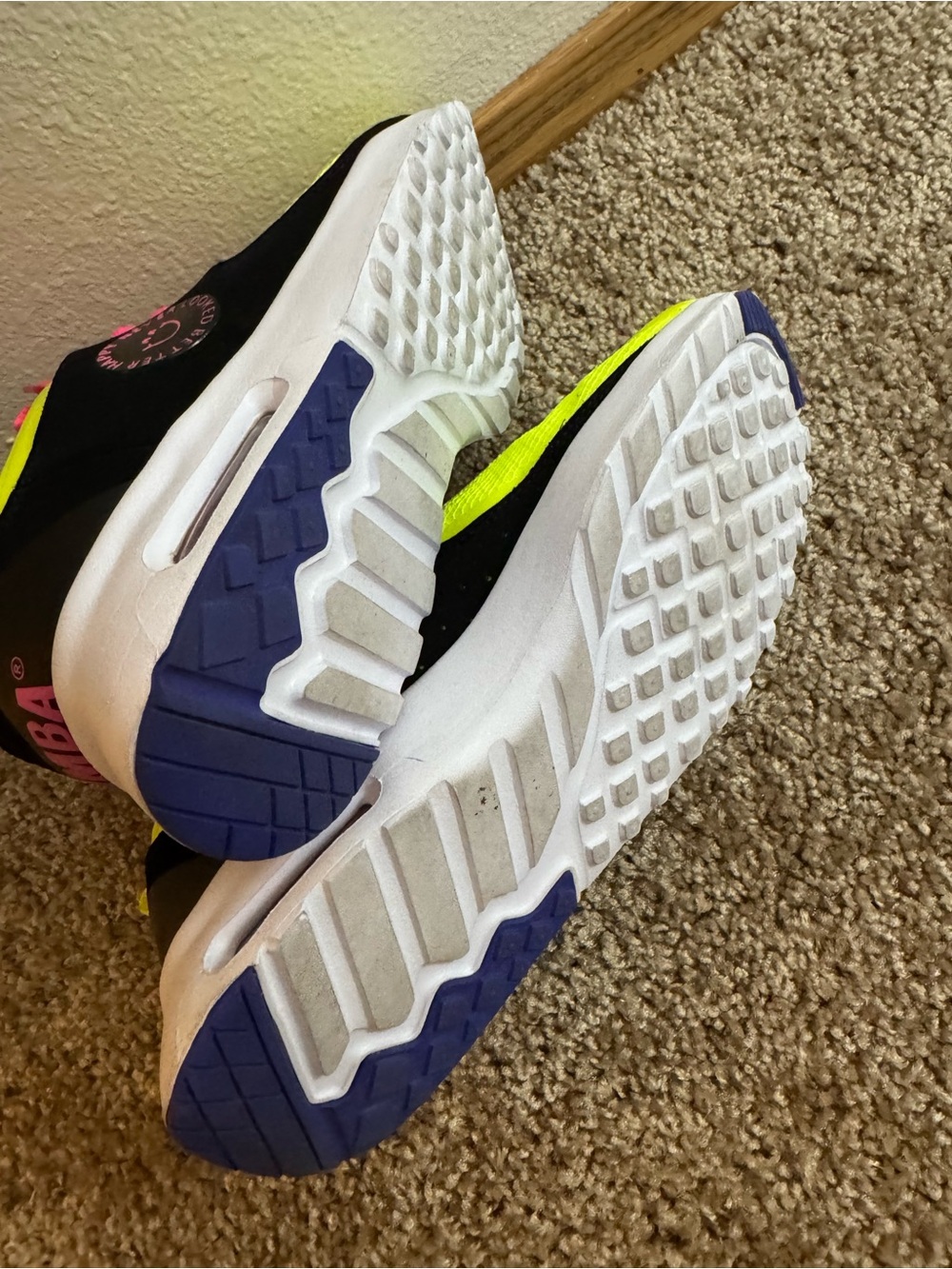 Zumba Fitness Neon Yellow and Hot Pink Women's Athletic Shoes - Picture 2 of 3